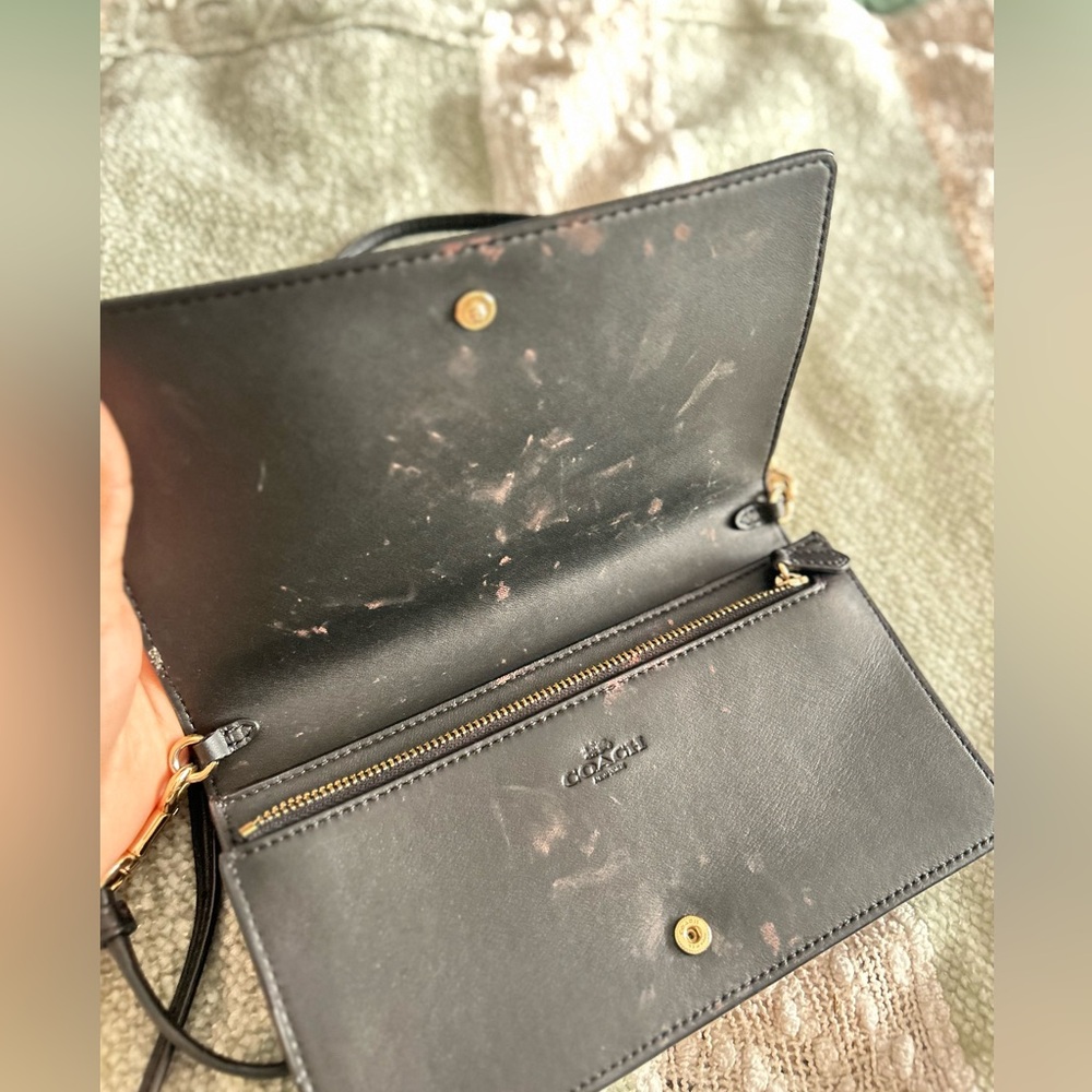 Coach Dark Brown and Black Crossbody Bag - Picture 7 of 8